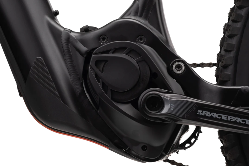 Whyte E-180 Rsx Mx Electric Mountain Bike 2023 in Matt Black with Burnt Orange Gold-3